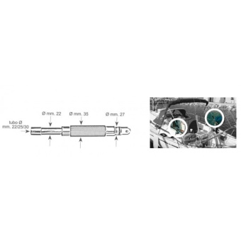 Stainless Steel Screw Tensioner For Tube Ø 22 mm