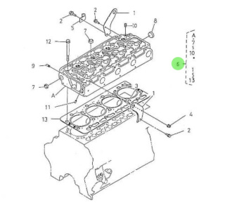 Nanni Diesel 970310782 - Complete Cylinder Head for 4.330TDI and 4.340TDI Engines