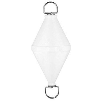 Can SB 15.2320 Biconical Mooring Buoy Stainless Steel Rod Ø32 x 80 cm - White