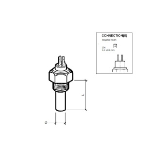 Veratron 323-805-001-005N Coolant Temperature Sender 120°C - 3/8-18 NPTF
