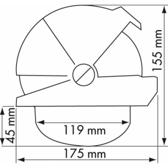 Plastimo Offshore 135 Black Compass With Black Flat Card