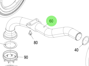 Steyr 2180822-0 - Oil Suction Pipe Assembly for Steyr SE Series Engines