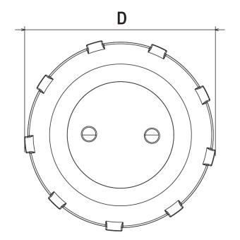 Nuova Rade 197206 - Deck Filler Ø38mm for Water, Glass Reinforced PA