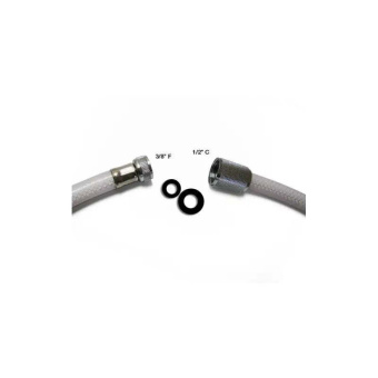 Barka Shower Hose White 3/8″F-1/2″C 2m