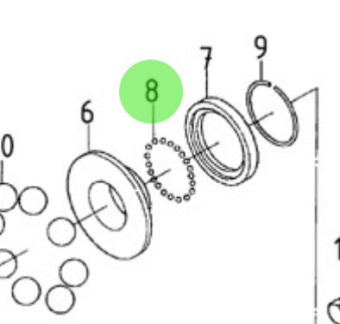 Nanni Diesel 970142130 - Camshaft Ball Bearing for Injection Pump