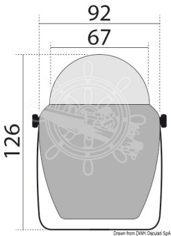 Osculati 25.171.02 - Finder Compass 2"5/8 with Bracket White/Blue