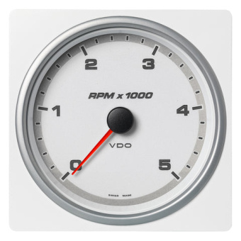 VDO A2C1338920001 - AcquaLink Tachometer 5.000 RPM White 110mm