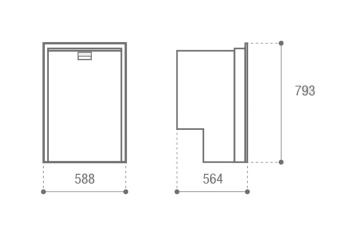  Seaclassic CHR C115i DC R600a Refrigerator - Grey - Internal Unit - 12/24 V