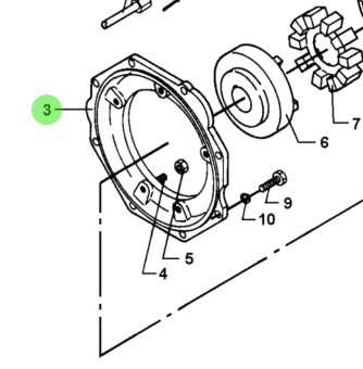Bukh 000E4941 - Spacer for DV36 and DV48 Rear End Rotating Weight and Fuel Lift Pump