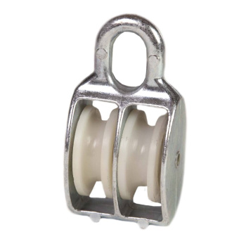 Block Galvanized With 2 Nylon Pulleys 50mm