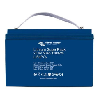 Victron Energy BAT524050705 - Lithium SuperPack 25, 6V/50Ah (M8), 1280Wh