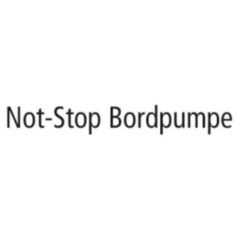 Marine Onboard Pump Emergency Stop Identification Sticker "Not-Stop Bordpumpe", German, Soft PVC, 100×30 mm