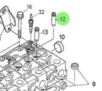 Nanni Diesel 970301939 - Intake Valve Guide for Cylinder Head