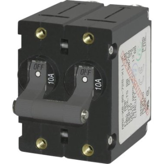 Blue Sea Circuit Breaker A-Serie Toggle Black 30A Bipolar