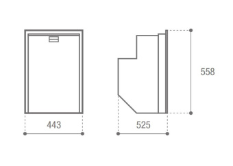 Vitrifrigo 0400-0490 Refrigerator Seaclassic C51I - Grey - Internal 51L