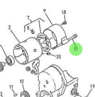 Nanni Diesel 970303964 - Starter Details Bolt for HE Series Engines