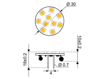 Talamex Super LED 10 8-30V G4-Back