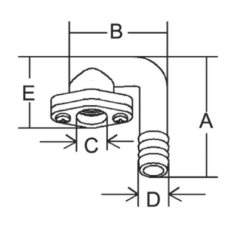 Nylon P-Trap Tank Vent Adapter Ø16mm Nipple (001188/S)