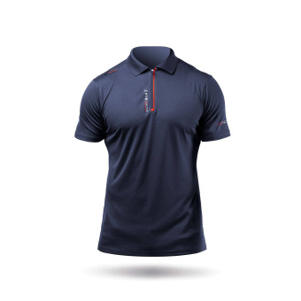 Plastimo 70272 - Men's UVActive Zip Sports Polo Navy Blue Size S