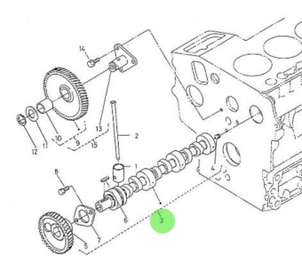 Nanni Diesel 970307826 - Camshaft Assembly for 3.75HE Engines