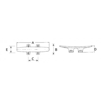 Stainless Steel Cleat 200 mm