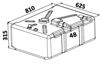 Osculati 52.036.01 - Fuel tank PE 135 l