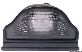 Osculati Boat Trailer Licence Plate LED Lights