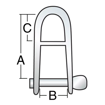 Harken 2107 - 5mm Captive Halyard Shackle