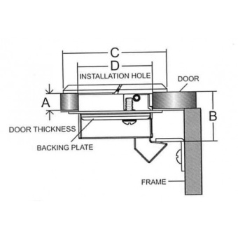 Marine Town AISI 316 Mini Slam Latch Ø 49 mm Without Key