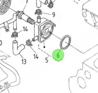 Nanni Diesel 970313564 - Oil Cooler Gasket for N4.115 Engines