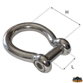 Trem M1212480 - Shackle With Recessed Pin Diameter 12 mm 5 Pieces