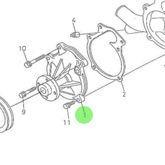 Nanni Diesel 970310993 - Fresh Water Pump for 4.330TDI and N4.115 Engines