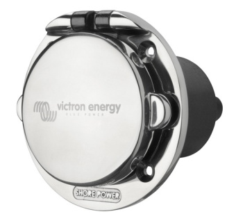 Victron Energy SHP301602000 - Power Inlet Stainless With Cover 16A (2P/3W)