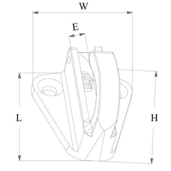 Hollex Fender Hook 35x31mm Stainless Steel 316