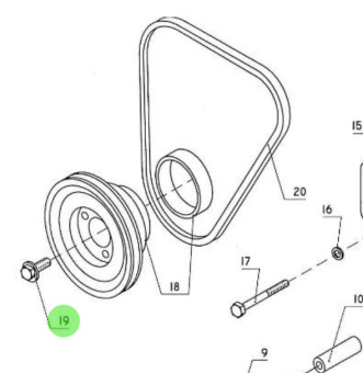 Nanni Diesel 970307770 - Alternator and Crankshaft-Pistons Bolt for TDI and HE Engines