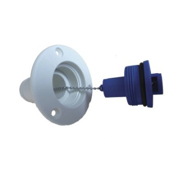 Water Deck Filler Ø35/38 mm - White - Blue Plug