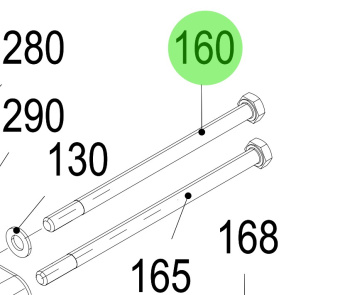 Steyr 9000288-0 - Hex Head Bolt ISO 4014 M8x140 Class 8.8