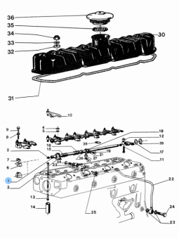 Vetus STM2222 - Rocker Shaft