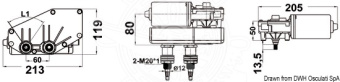 Osculati 19.185.02 - Motor For Arms And Blades 24 V 70 W