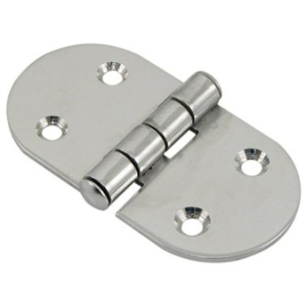 Euromarine Stainless Steel Round Hinge - Captive Pin - 75x40mm