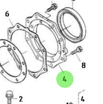 Nanni Diesel 970141535 - Bearing Case Cover for Crankshaft Bearing Assembly