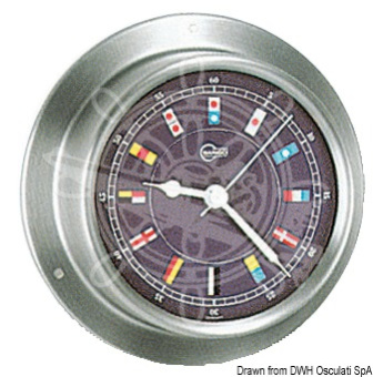 Osculati 28.684.01 - Watch Barigo SKY flags Ø 110x32 mm, Stainless steel-purple