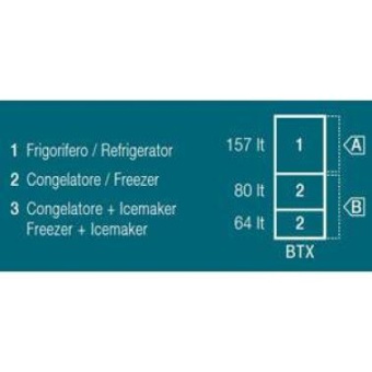 Vitrifrigo 0402-0074 DW 360 BTX OCX2 Refrigerator - Refrigerator / Freeze / Freeze - Internal Unit - 12/24 V