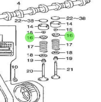 Nanni Diesel 970312172 - Valve Spring Retainer for Camshaft and Valve Assembly