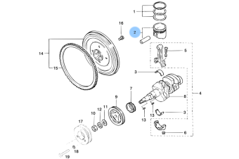 Vetus STM1432 - Piston 0.50 os