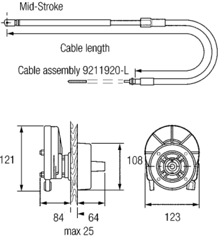 SeaStar SH4910 - Steering Helm 'NFB' 4.2 Rotary
