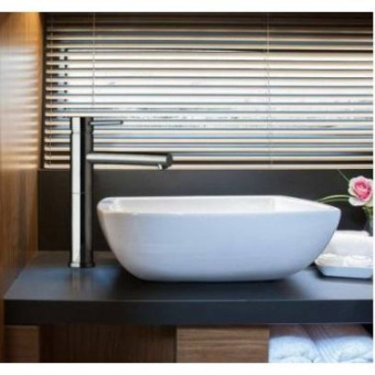 Straight Mixer Tap - Chrome-plated Brass