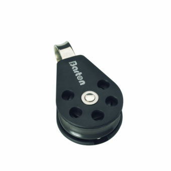 Barton N05110 - Single Fixed Eye Block Size 5 54mm – Plain Bearing, Ø54mm Sheave, Max Rope 12mm