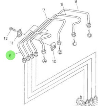 Nanni Diesel 970313056 - Fuel Injection Pipe for N4 Series Engines