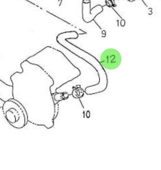 Nanni Diesel 48328080 - Water Return Pipe for Oil Cooler